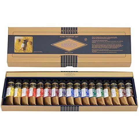 Mijello Mission Gold Class Pure Pigment Water Color MWC-1517P, 15ml 17 Colors Cover