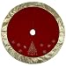 Alice Doria 48“Red and Gold Christmas Tree Skirt with Embroidery and Beaded Christmas Tree