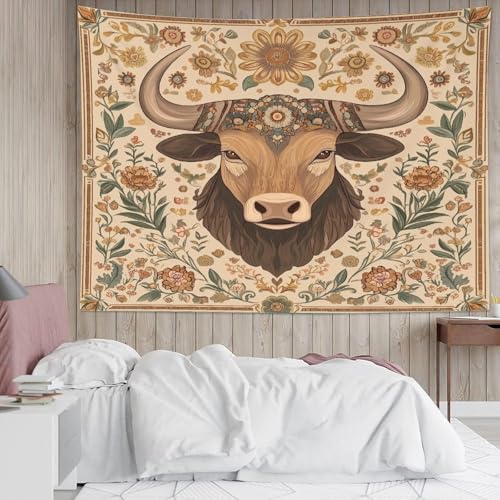 Tapisserie Taureau kaiyun 180x230cm grand format en tissu