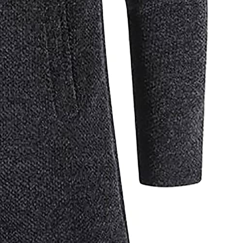 SKYWPOJU Hooded winterjas jas mannen lange slim fit mannen jas winter premium zakelijke jas mannen wol wollen jas mannen lange trenchcoat jas windjack - Image 4