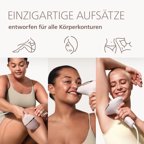 Philips Lumea 9000 IPL-Haarentfernungsgerät - Bis zu 5 Jahre lang ein Gefühl glatter Haut¹, Anwendung zu Hause, 3 Aufsätze: Körper… – Ansicht 4