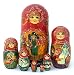 Tsar Saltan Russian Fairy Tale Nesting Dolls Hand Painted 7 Piece Set