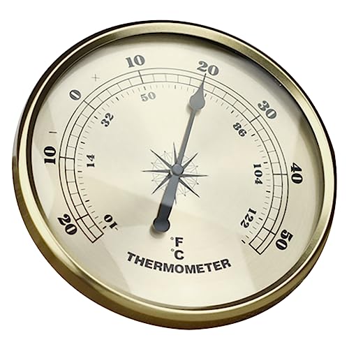 SOESFOUFU Outside Thermometer Factory Meat Thermometers Indoor Dial Round Small Digital Temperature Gauge for Factory Gauge Round Temperature Metal
