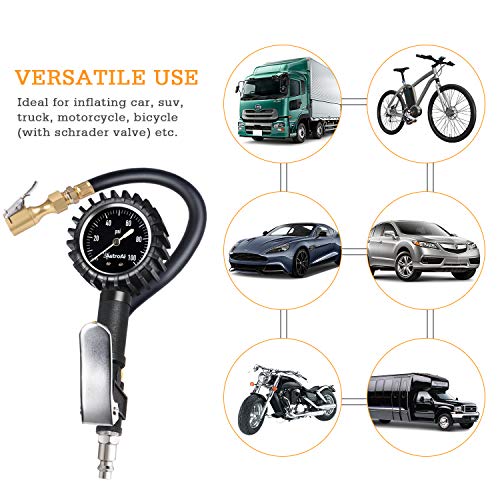 image for AstroAI Upgraded 100 PSI Tire Inflator with Pressure Gauge, Heavy Duty