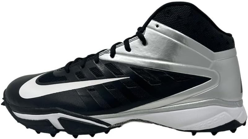 Nike Alpha Menace Pro 2 D - Botines de fútbol para hombre, color negroblanco, talla 7M de EE. UU