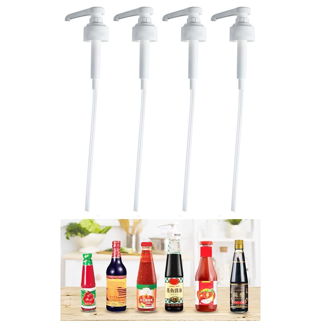 Nucelit 4 Pieces Dispenser Pump Oil Sprayer Pump Dispenser Coffee Syrup Syrup Bottle for Bottles Coffee Syrups