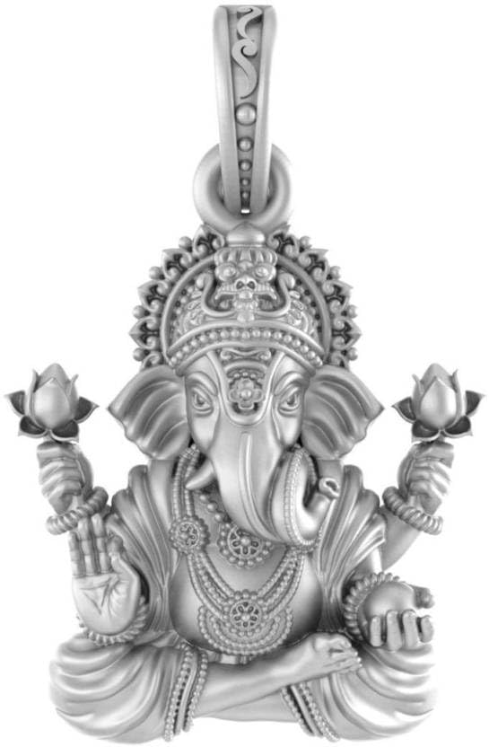 Pendentif en argent sterling Ganesh Ji collier chaîne vénitienne 55,9 cm - 2