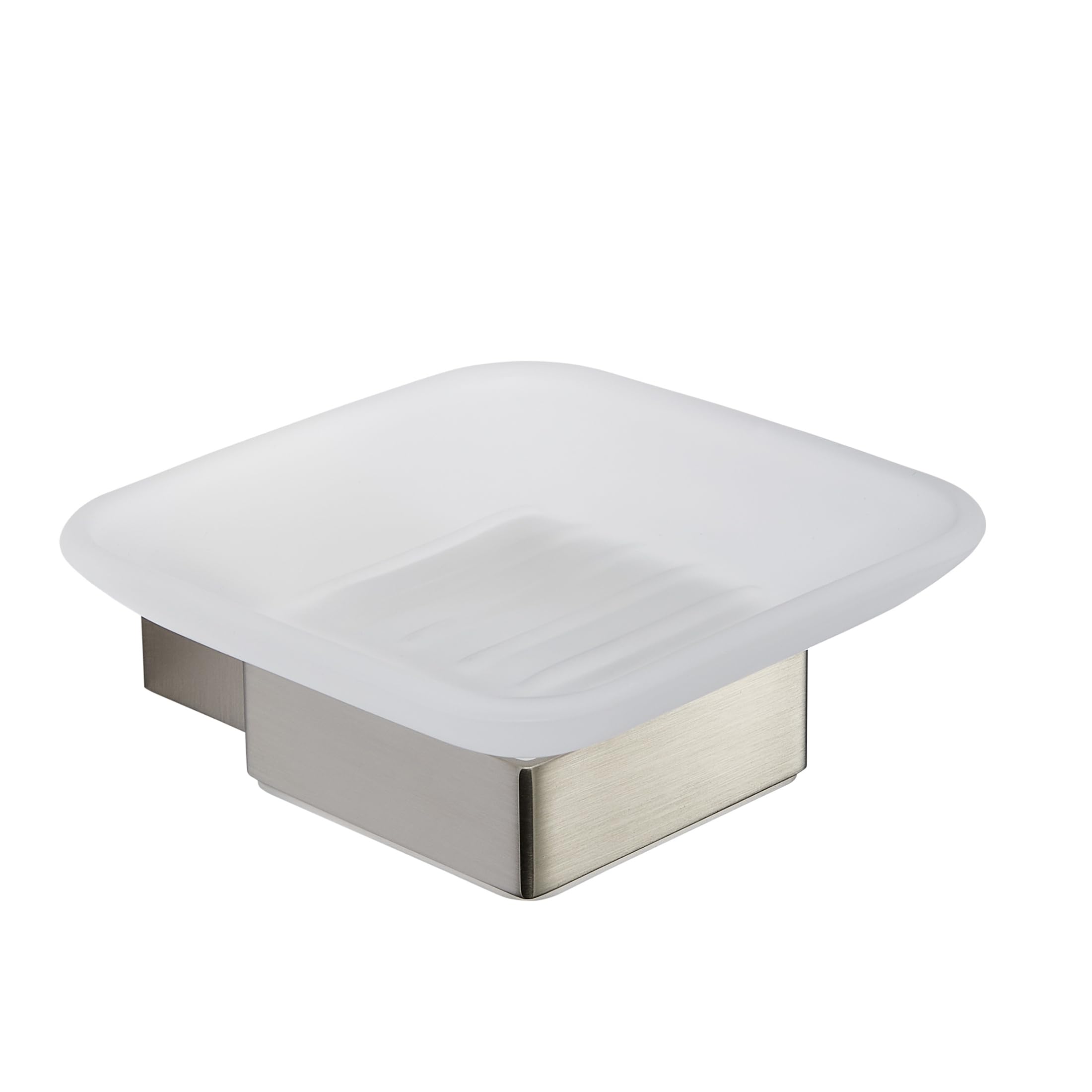 FNX Bathrooms Brushed Nickel Soap Dish HolderDurable Wall Mounted Design from B&Q