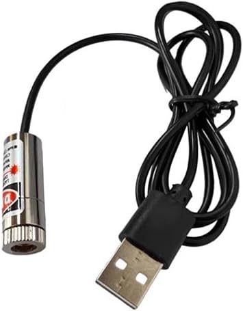 Red line laser module, industrial laser module, adjustable focus, line length 39USB connector diameter 12mm(line-1pack)