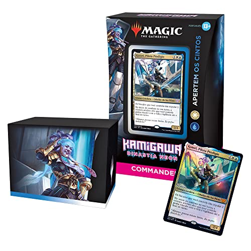Magic The Gathering - Deck de Commander de Kamigawa: Dinastia Neon Aperte os Cintos (branco e azul),