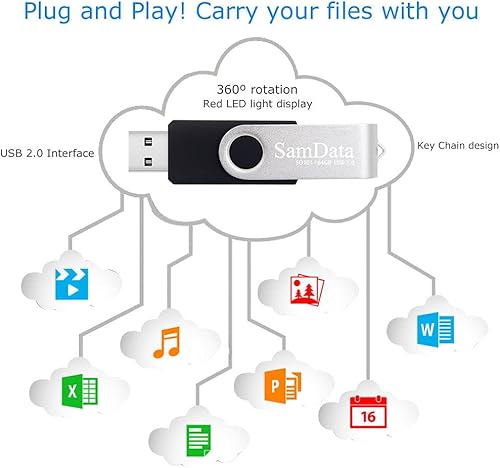 Miniatura 6 de Unidades flash USB de 8 GB, 1 paquete de unidades de pulgar USB 2.0 de 8 GB, memoria USB con indicador LED (negro, 1 unidad)