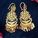Mexican Chandelier Lightweight Earrings for Women and Girls, Traditional Handmade Oaxaca Floral Filigree Gold Yellow Jewelry