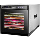Food Dehydrators for Food and Jerky, Fruit Dehydrator Machine with 8 Stainless Steel Trays, Digital...