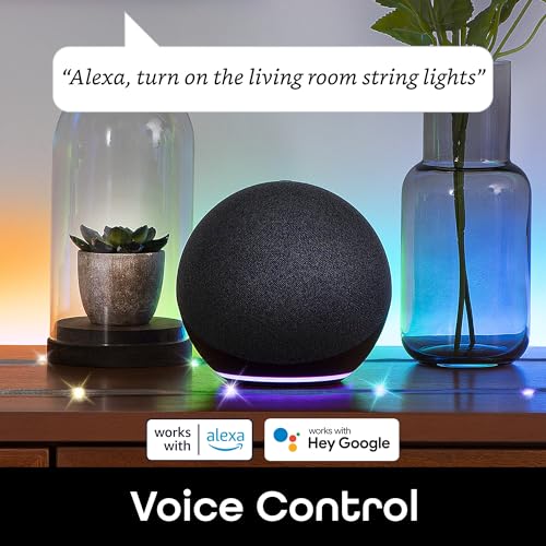 Image of Geeni Smart Fairy Lights, Advanced Color Flow LED Strand, 50 LED, 16.4 ft. | Wi-Fi voice control, schedule timers for lights & devices, compatible with Alexa & Google Home