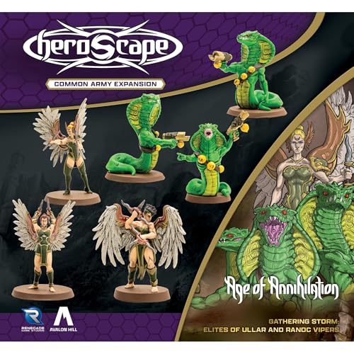 Renegade Game Studios Heroscape Elites of Ullar & Ranoc Vipers Exp | Miniatures Combat Set con 6 Figuras Preensambladas, mecánicas Blade Dance y habilidades de Hipnosis, Compatible con Master Sets miniatura 7