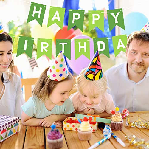 Waenerec Green Happy Birthday Banner Sign Happy Birthday Bunting Banner Garland For Kids Girls Baby 1St Birthday Tea Party Decorations Bunting Flag Birthday Party Supplies #TOP3