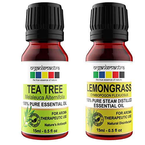 Image of Organix Mantra Tea Tree & Lemongrass Essential Oil Collection : Set of 2 (15ML Each)