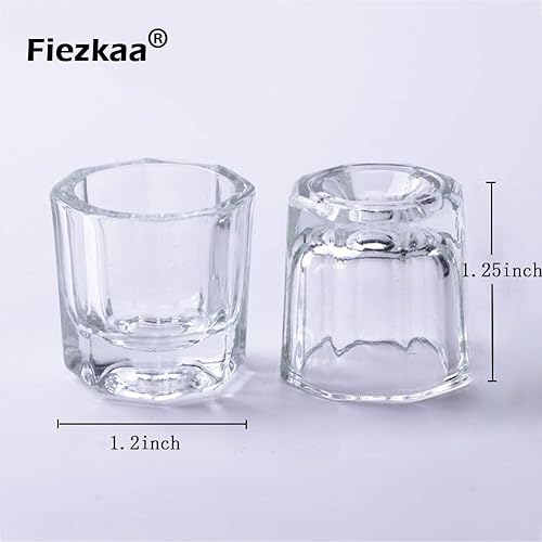 Miniatura 4 de 2 vasos de vidrio transparentes para acetona y líquido de uñas, plato pequeño humedecido para uñas acrílicas, monómero, polvo, removedor de esmalte,