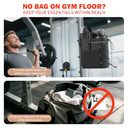 Image of Magnetic Gym Bag Water Bottle Holder for Men Women 20-64oz Bottle Bag | Small Crossbody Sling Gym Bag With Phone Pocket, for Men and Women, Perfect for Fitness, Hiking, Travel & Camping