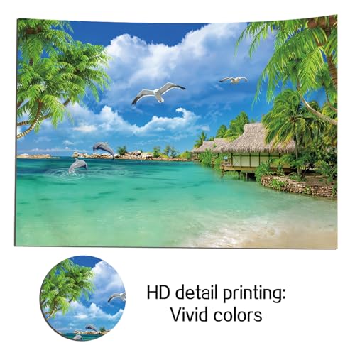 Fondo Fotográfico Playa Tropical 180x120 cm HQM miniatura 6