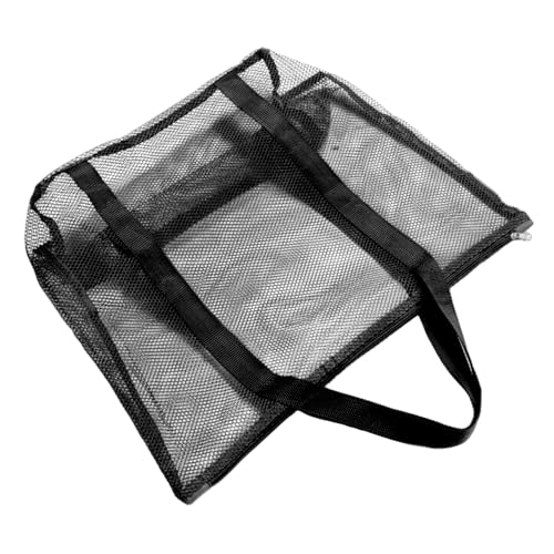 PartyKindom Family Beach Gear Large Capacity Mesh Tote Bag Transparent Single Shoulder Carrier for Travel Shopping and Beach Activities