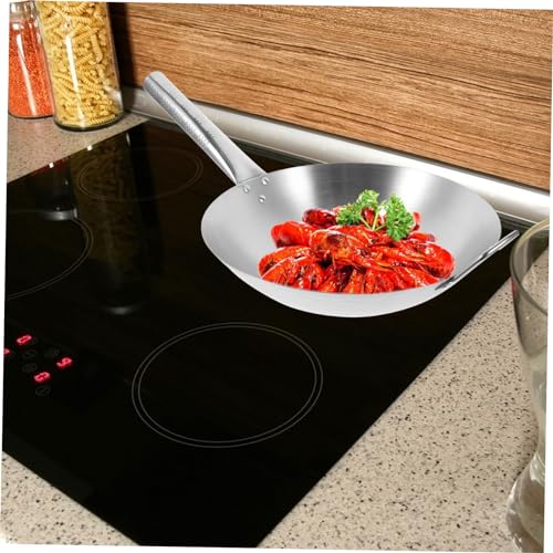 Wok de acero inoxidable PRETYZOOM 1pc antiadherente miniatura 7