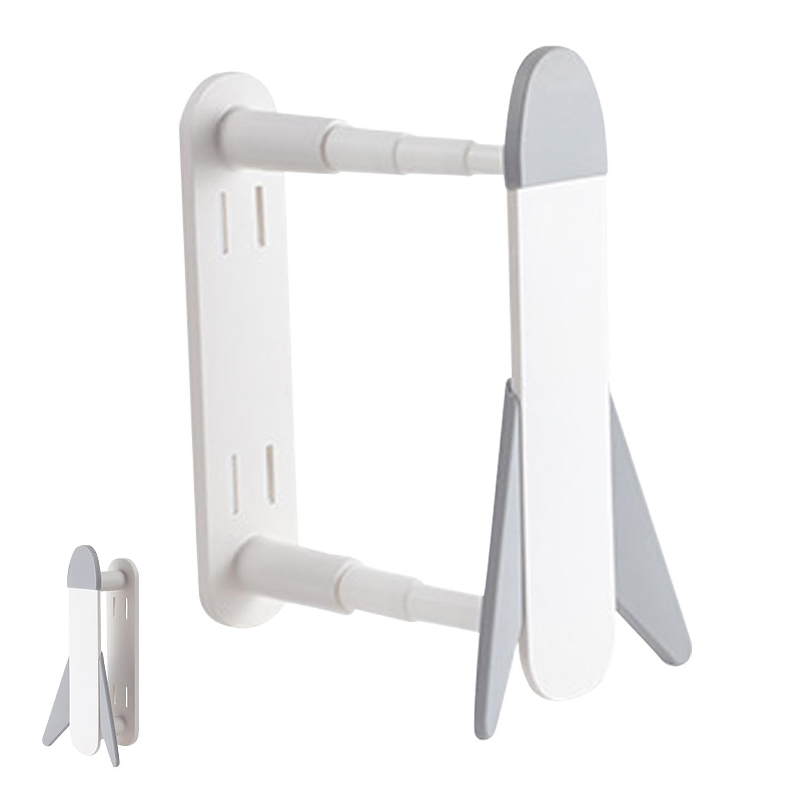 MRKU Coat Rack with Hooks Wall Hanger,Retractable,Double Tier,Wall Mounted,Laundry Room Organizer