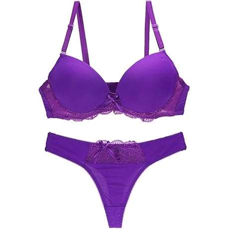 Swbreety Women's Delicate Embrace: The Perfect Lace Push Up Bra and Panty...