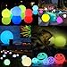LOFTEK LED Pool Lights That Float - 8-inch Globe Lamp Rechargeable - 16 RGB Lamp with Handle & Remote, Waterproof Lamps for Outdoor Yard Decor, Smart Orb Light for Bedroom, 1-Unit