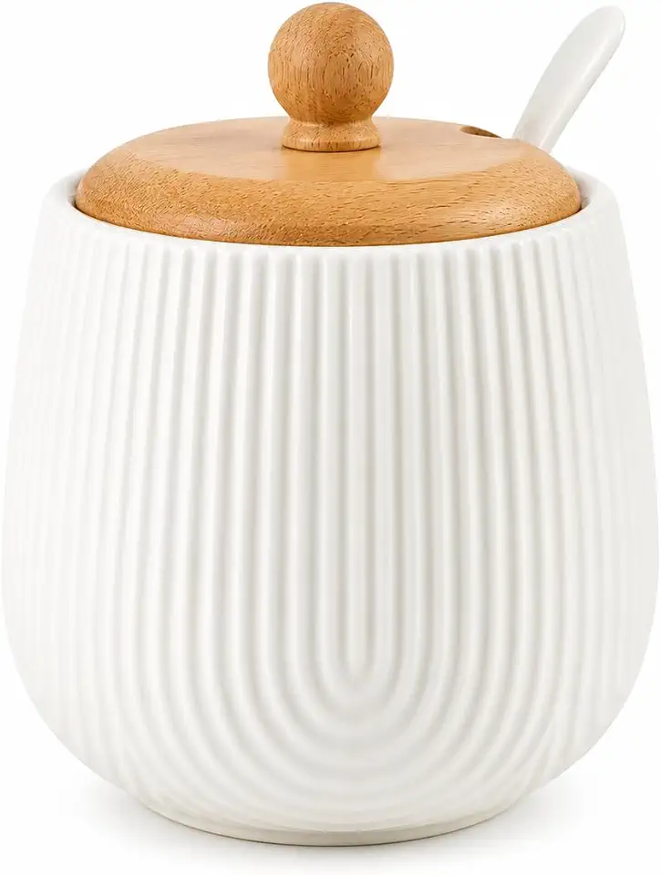 Haüskraft -Açucareiro com colher de cerâmica Oásis 360 ml