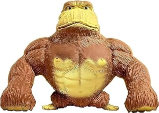 Brown Monkey Toy, Figure for Kids and Adults, Stretch Gorilla Toy, Decompress and Squeeze Stress Toy, Stress Relief Toy for Children and Adults Sensory Toy, Gift for Easter