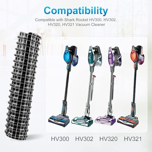 Image of Lower Hose and Replacement Belts for Shark Rocket Vacuum Cleaner Models HV300, HV302, HV320, HV321, 1+2 Pack