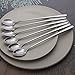 FOXAS 9-inch Long Handle Sundae Spoons, 22cm Stainless Steel Soda & Iced Tea Spoons for Hot & Cold Drinks, Bon Appetit Serie