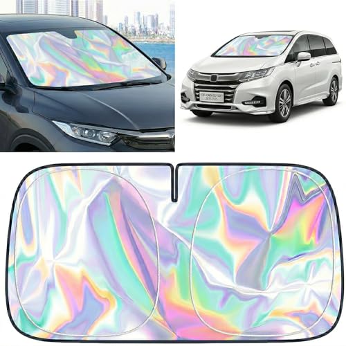 for Honda Odyssey 2011-2026 Windshield Sun Shade - Foldable Windshield Cover Sun Shade for Odyssey Accessories Protect Car from Sun Rays Overlapping UV Reflective Window Sunshade