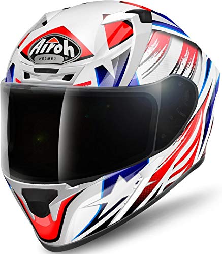 Casco Airoh Valor Commander de diseño aerodinámico en acabado brillo