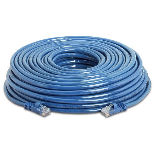Cmple Cat5E Network Ethernet Cable - Computer Lan Cable 1Gbps - 350 Mhz, Gold Plated Rj45 Connectors - 75 Feet Blue #TOP1