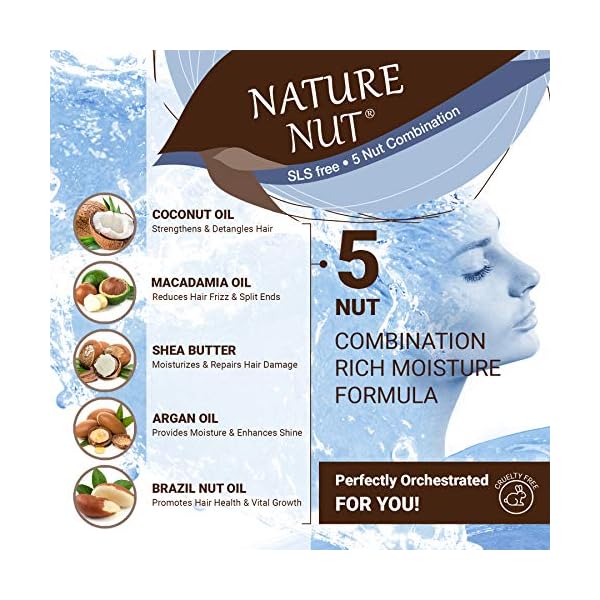 Nature-Nut-Hair-Serum-Moisturizer-for-Frizzy-Hair-Anti-Frizz-Hair-Gloss-Serum-Split-End-Repair-Treatment-for-Dry-Damaged-Hair-with-5-Nut-Hydration-Formula Nature Nut Hair Serum Moisturizer for Frizzy Hair - Anti Frizz Hair Gloss Serum Split End Repair Treatment for Dry Damaged Hair with 5 Nut Hydration Formula