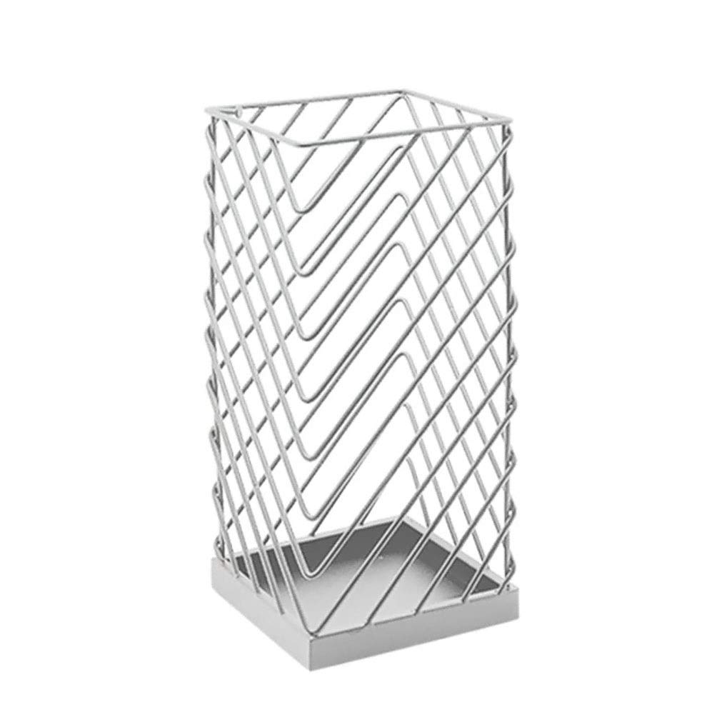 Porte-parapluie rectangulaire fer forgé anti-goutte pour sol sec