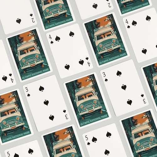 Baraja de cartas Poker tamaño estándar, 52 naipes miniatura 4