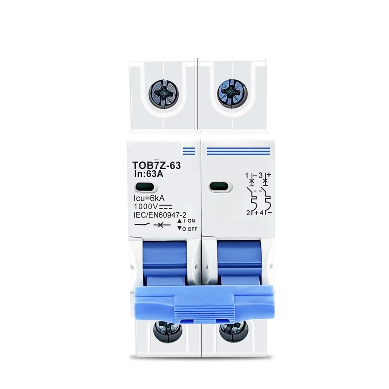 Disjoncteur Solaire Miniature TOB7Z-63 évite arc électrique et surchauffe onduleur photovoltaïque
