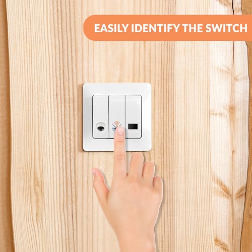 Image of Trueflair Stickers for Switch Board for Home Wall Switches, Contain All Common Switch Stickers (Transparent Colorful)