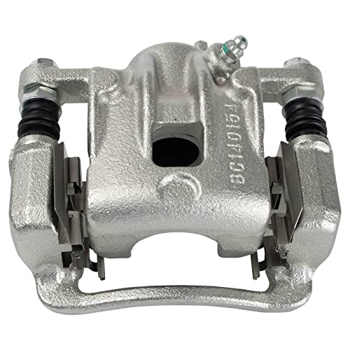 Image of TRQ Rear Brake Caliper Set Zinc Coated Brackets Compatible with 2008-2010 Hyundai Sonata