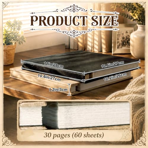 Álbum de fotos grande Marspark, 2 unidades, para fotos de 3", 4", 5" y 6", con hojas autoadhesivas, 30 hojas, álbum laminado de calidad archivística en papel kraft, para scrapbook DIY, familias, bodas y aniversarios miniatura 2