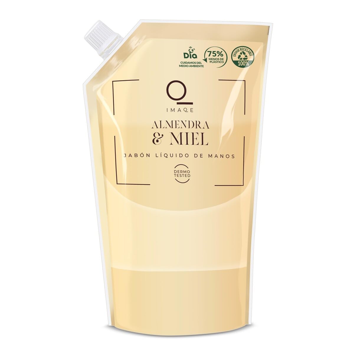 DIA IMAQE recambio jabón de manos líquido almendra y miel bolsa 500 ml