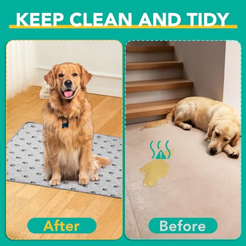 Image of FURWEY 2 Pack Extra Large 72 inchX72 inch Washable Pee Pads for Dogs Super Absorbent Dog Training Pads Non-Slip Waterproof Pet Training Pads Mats Whelping Pads for Dogs Cats Puppy