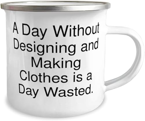 Miniatura 2 de Sarcasm Designing and Making Clothes Gifts, A Day, Designing and Making Clothes 12oz Camper Mug From Friends, Gifts For Friends, Clothing design,