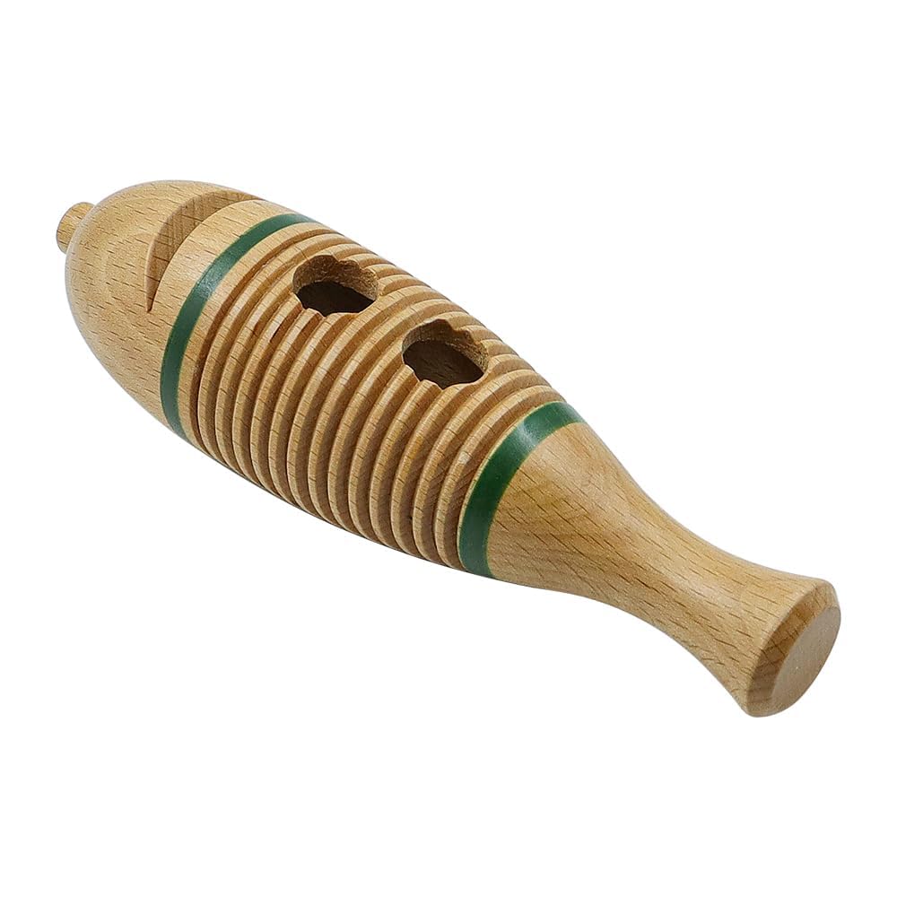 POFET Wooden Guiro, Colorful Fish-shaped Musical Percussion Instrument for Adults Musical Instrument - Image 4