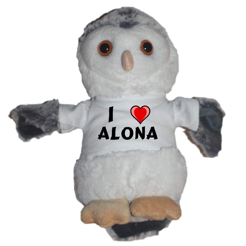 Shopzeus Plush owl with I Love Alona T-shirt (first name/surname/nickname)