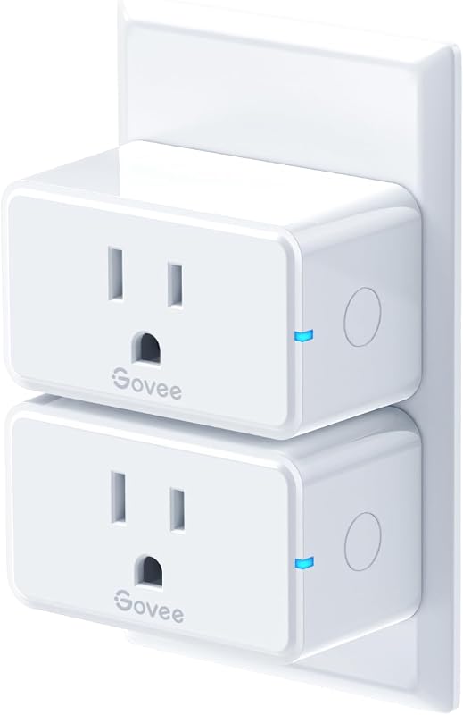 Smart Plug 15A WiFi Bluetooth Outlet 2 Pack, Remote Group Control | Works with Alexa & Google Assistant, Support Multiple Timers via Govee Home APP, No hub required, ETL & FCC Certified