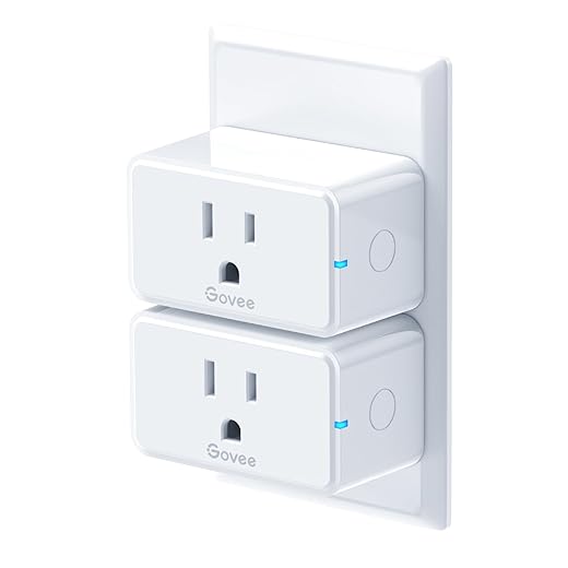 Govee Smart Plug 15A, WiFi Bluetooth Outlets 2 Pack Work with Alexa and Google Assistant, WiFi Plugs with Multiple Timers, Govee Home APP Group Control Remotely, No Hub Required, ETL&FCC Certified